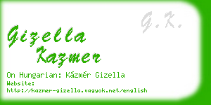 gizella kazmer business card