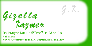 gizella kazmer business card